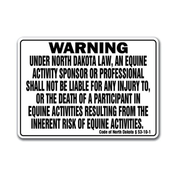 Signmission 14 in Height, 10 in Width, Plastic, 10" x 14", WS-North Dakota Equine WS-North Dakota Equine - main